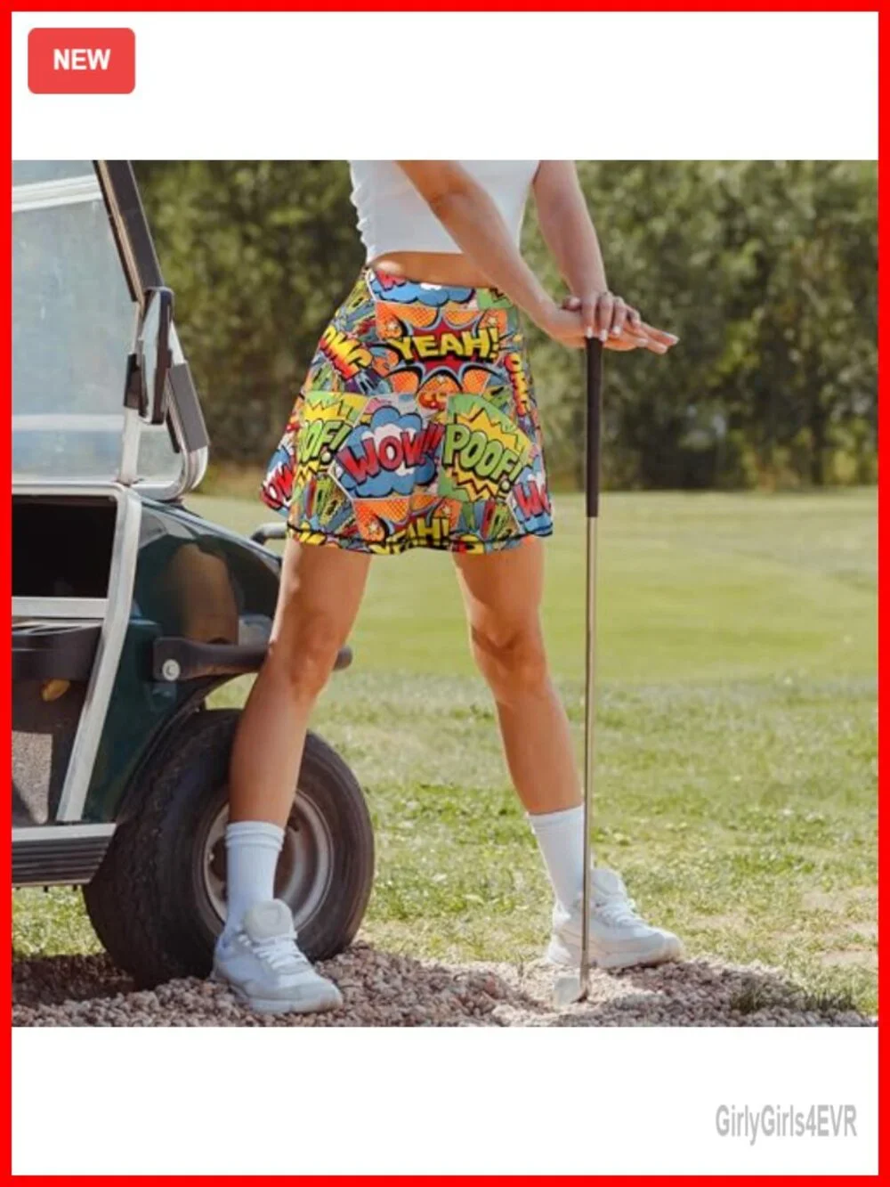 Women's Tennis Skort High Waist with Pockets Inner Shorts Athletic Skirt